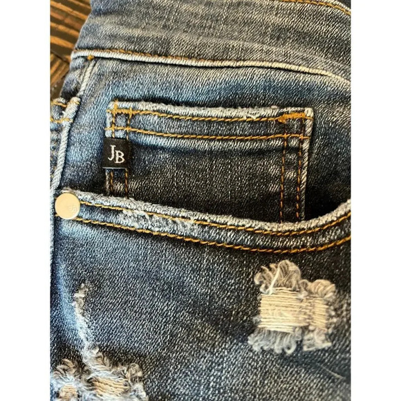 Judy Blue Jean Shorts Women 2XL Denim Raw Hem Distress Coastal Cowgirl Vacation - Picture 11 of 14